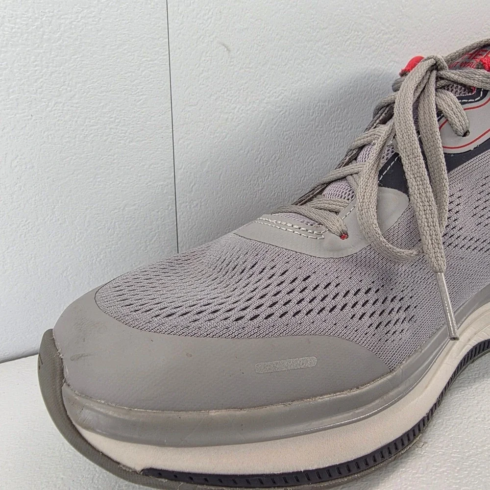 Skechers‎ Go Walk Mens Size 13 Grey Red Arch Fit Hyper Burst Athletic Shoes